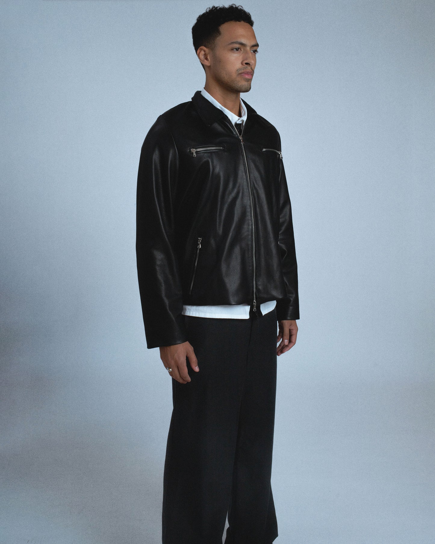 Leather Vertebrae Jacket