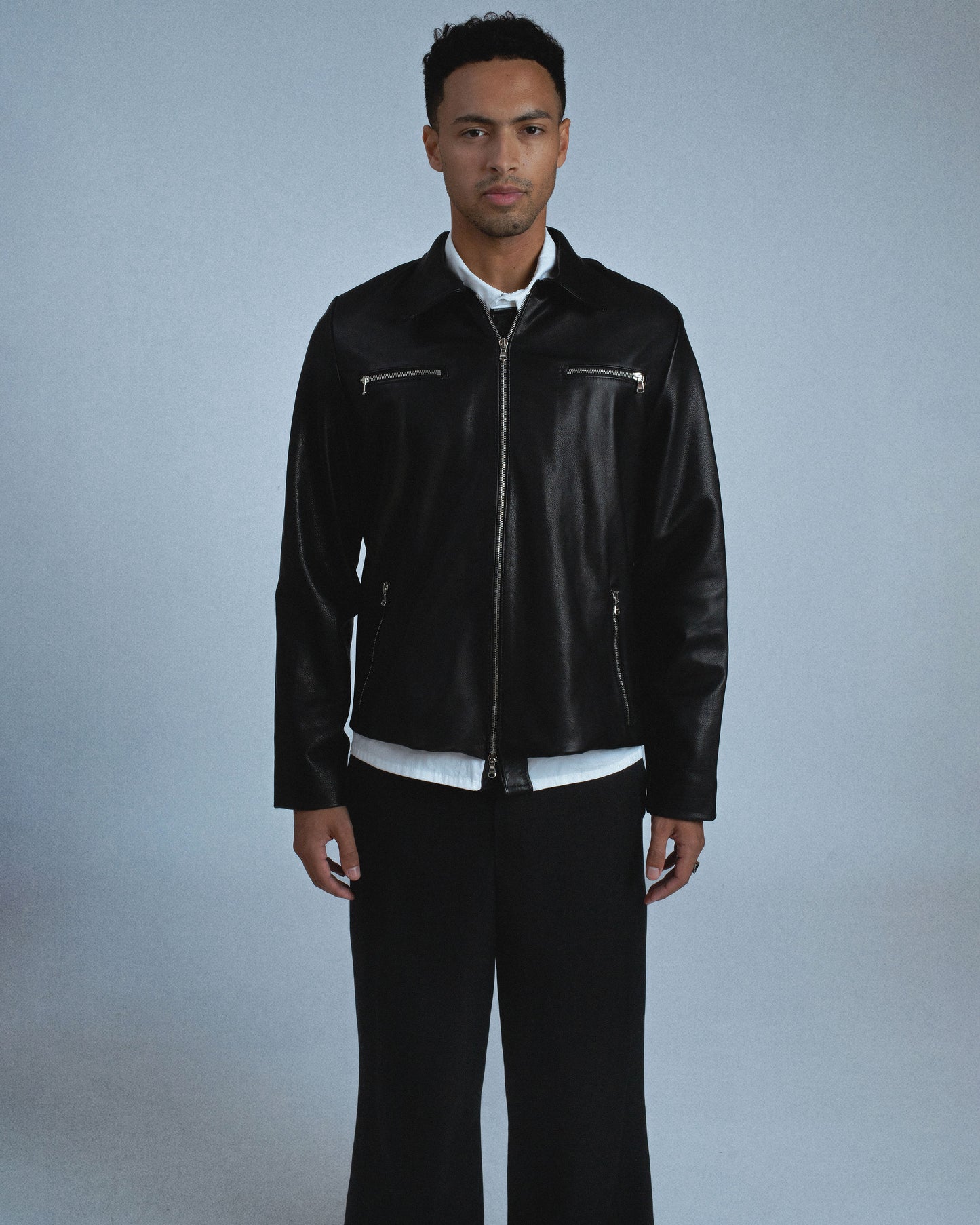 Leather Vertebrae Jacket