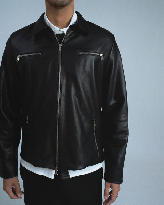 Leather Vertebrae Jacket
