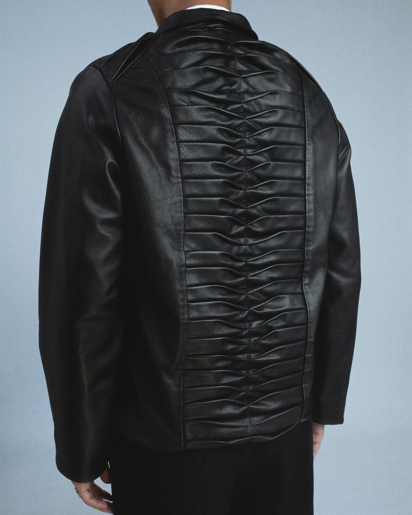 Leather Vertebrae Jacket